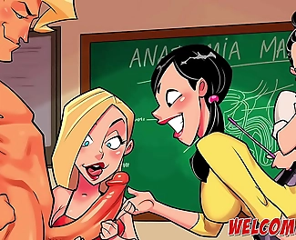 JAV Slut Pounded by Her Classmates Stiff Rods in Hot Anatomy Class Orgy - Must-Watch!