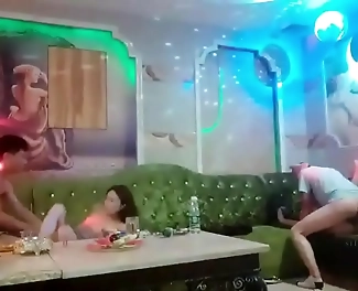 Outrageous KTV Orgy with a Beautiful Chinese Sexpot Sitting Pretty