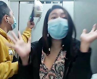 Sultry Pinay Scandal: Kinky Romp in Gender-Neutral Restroom