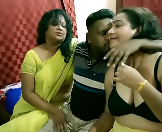 Fucking Two Hot MILFs Is Scary, But This Bengali Boy Can Handle It! Exclusive Threesome Sex