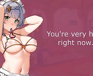 Witness the Ultimate JOI Experience with Noelle the Luscious Enchantress of Genshin Impact Series!